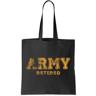 US Army Retired Retirement Gift Tote Bag