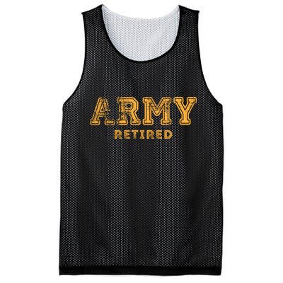 Army Retired Retirement Gift Mesh Reversible Basketball Jersey Tank