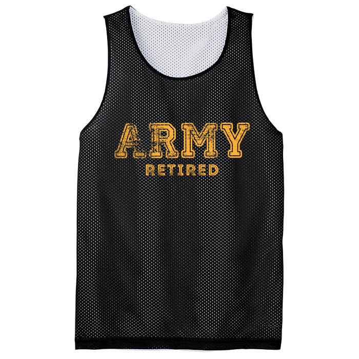 Army Retired Retirement Gift Mesh Reversible Basketball Jersey Tank