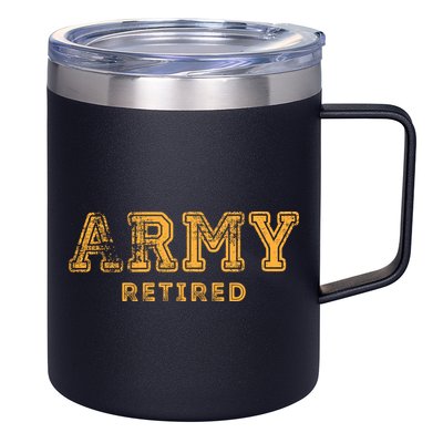 Army Retired Retirement Gift 12oz Stainless Steel Coffee Mug