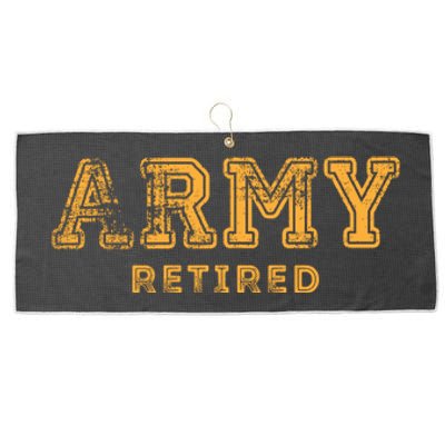 US Army Retired Retirement Gift Large Microfiber Waffle Golf Towel