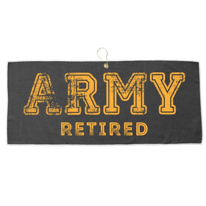 Army Retired Retirement Gift Large Microfiber Waffle Golf Towel