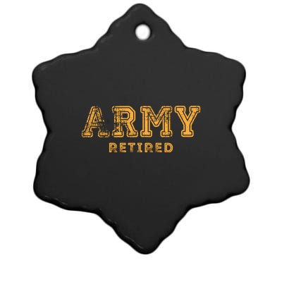 US Army Retired Retirement Gift Ceramic Star Ornament