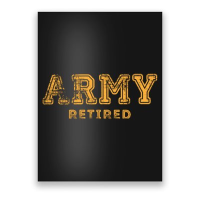 US Army Retired Retirement Gift Poster