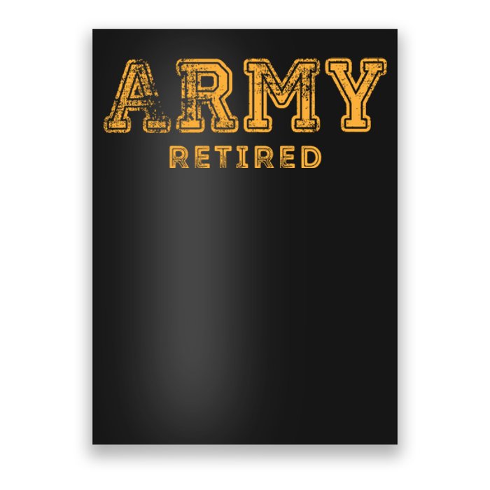 US Army Retired Retirement Gift Poster