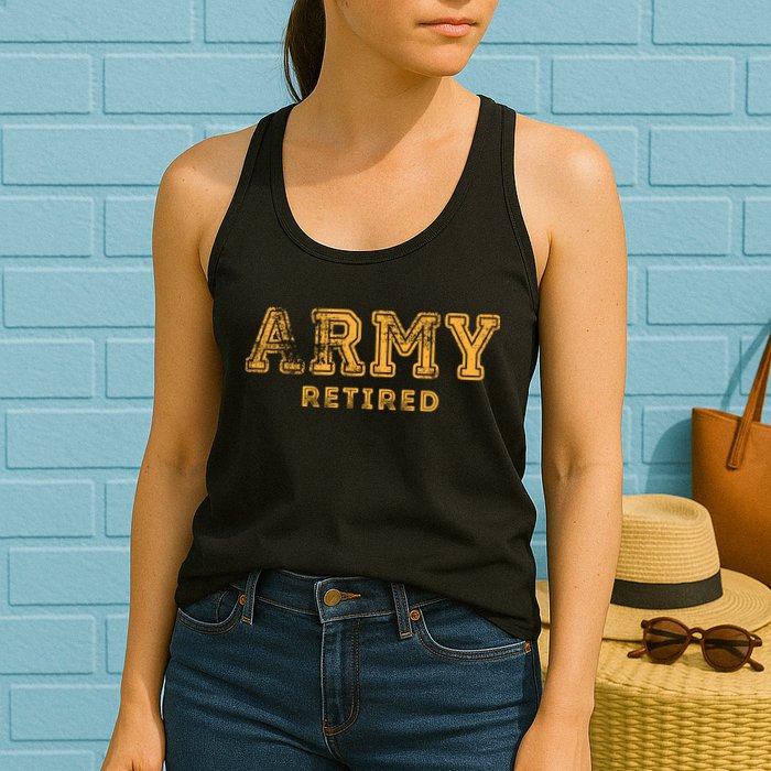Army Retired Retirement Gift Womens Tank Top