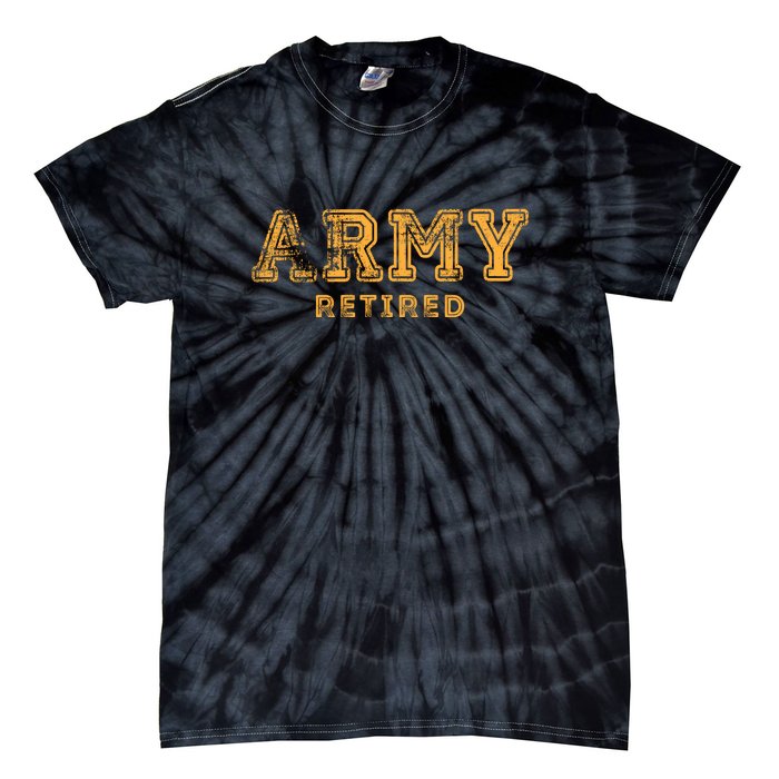 US Army Retired Retirement Gift Tie-Dye T-Shirt