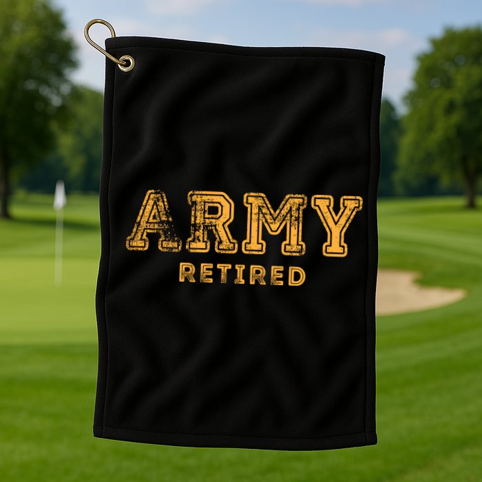Army Retired Retirement Gift Golf Towel