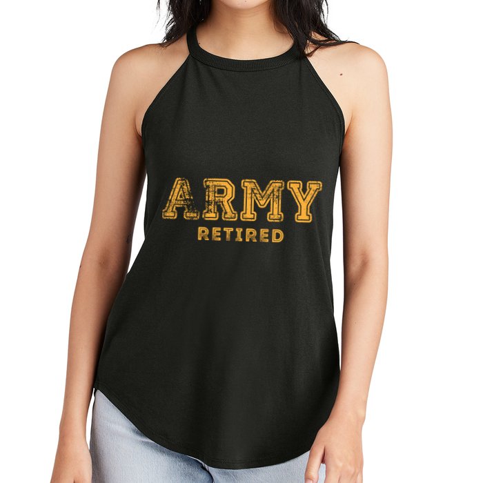 Army Retired Retirement Gift Women's Perfect Tri Rocker Tank
