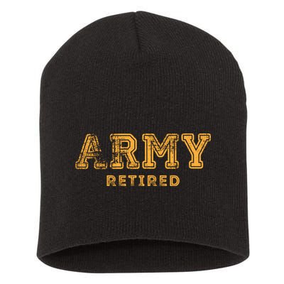 Army Retired Retirement Gift Short Acrylic Beanie
