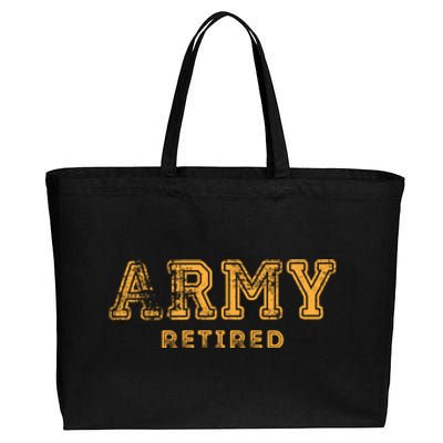 US Army Retired Retirement Gift Cotton Canvas Jumbo Tote