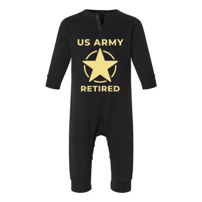 US Army Retired Veteran Gift Infant Fleece One Piece