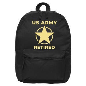 US Army Retired Veteran Gift 16 in Basic Backpack