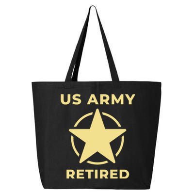 US Army Retired Veteran Gift 25L Jumbo Tote