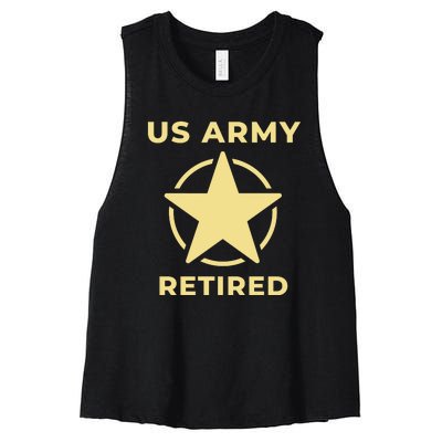 US Army Retired Veteran Gift Women's Racerback Cropped Tank