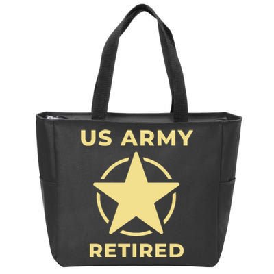 US Army Retired Veteran Gift Zip Tote Bag