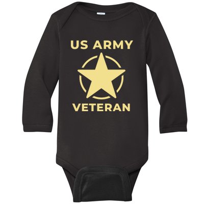 US Army Retired Veteran Gift Baby Long Sleeve Bodysuit