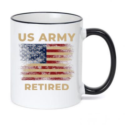 US Army Retired Veteran Gift 11oz Black Color Changing Mug