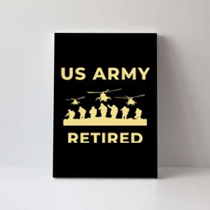 US Army Retired Veteran Gift Canvas