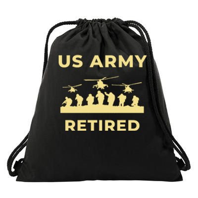 US Army Retired Veteran Gift Drawstring Bag