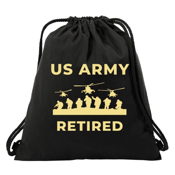 US Army Retired Veteran Gift Drawstring Bag