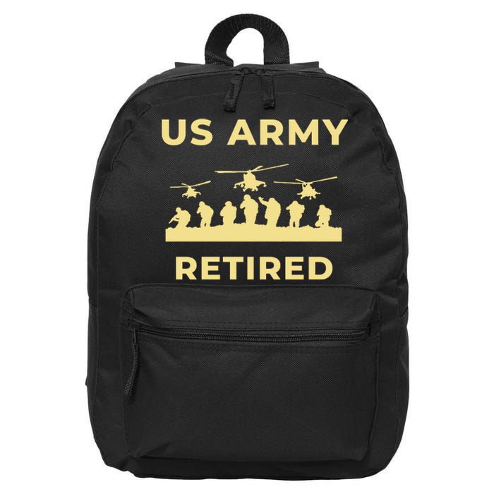 US Army Retired Veteran Gift 16 in Basic Backpack