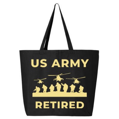 US Army Retired Veteran Gift 25L Jumbo Tote