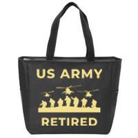 US Army Retired Veteran Gift Zip Tote Bag