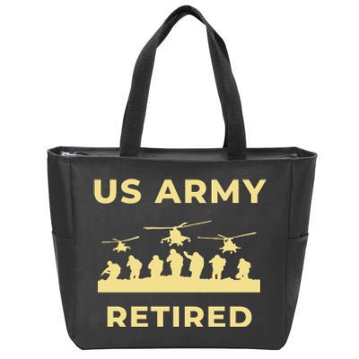 US Army Retired Veteran Gift Zip Tote Bag