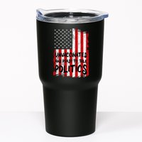 Unvaccinated And Ready To Talk Politics Funny US Flag Tumbler