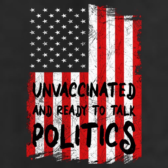 Unvaccinated And Ready To Talk Politics Funny US Flag Tumbler