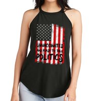 Unvaccinated And Ready To Talk Politics Funny US Flag Women's Perfect Tri Rocker Tank