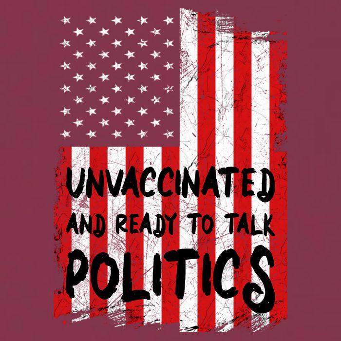 Unvaccinated And Ready To Talk Politics Funny US Flag 16oz Travel Tumbler