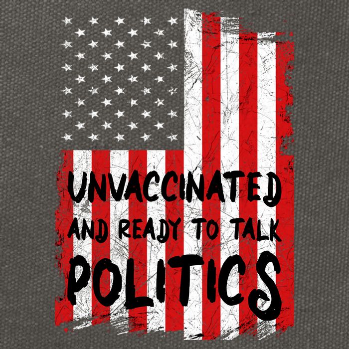 Unvaccinated And Ready To Talk Politics Funny US Flag Cotton Canvas Backpack