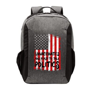 Unvaccinated And Ready To Talk Politics Funny US Flag Vector Backpack
