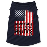 Unvaccinated And Ready To Talk Politics Funny US Flag Doggie Tank