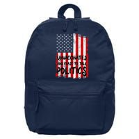 Unvaccinated And Ready To Talk Politics Funny US Flag 16 in Basic Backpack