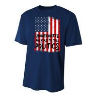 Unvaccinated And Ready To Talk Politics Funny US Flag Youth Performance Sprint T-Shirt
