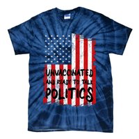 Unvaccinated And Ready To Talk Politics Funny US Flag Tie-Dye T-Shirt