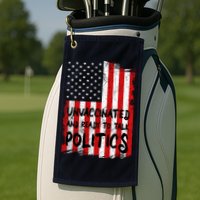 Unvaccinated And Ready To Talk Politics Funny US Flag Golf Towel