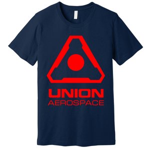 Union Aerospace Red Corner Print Premium T-Shirt