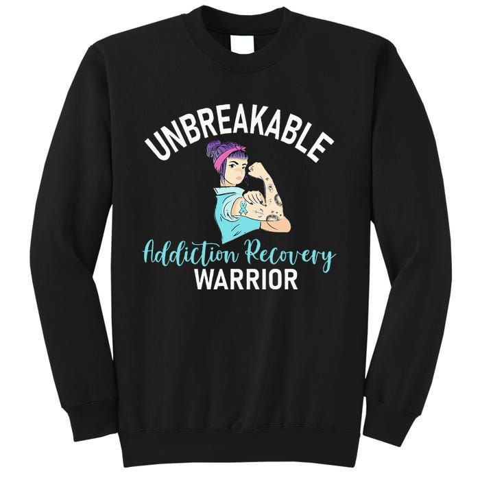 Unbreakable Addiction Recovery Warrior Aa Sober Gifts Women Sweatshirt