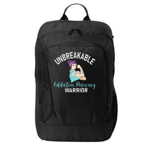 Unbreakable Addiction Recovery Warrior Aa Sober Gifts Women City Backpack