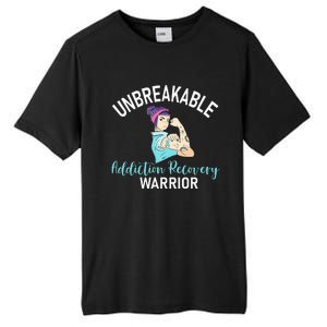 Unbreakable Addiction Recovery Warrior Aa Sober Gifts Women Tall Fusion ChromaSoft Performance T-Shirt