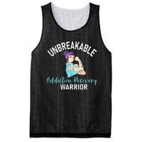 Unbreakable Addiction Recovery Warrior Aa Sober Gifts Women Mesh Reversible Basketball Jersey Tank