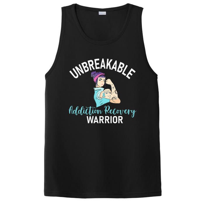 Unbreakable Addiction Recovery Warrior Aa Sober Gifts Women PosiCharge Competitor Tank