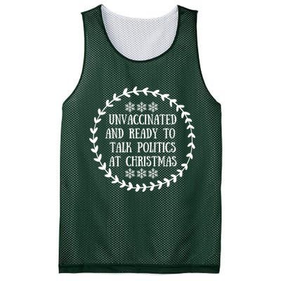 Unvaccinated And Ready To Talk Politics Christmas Mesh Reversible Basketball Jersey Tank