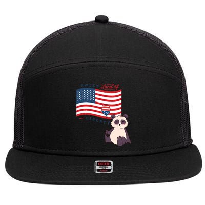 Usa America Sweet Land Liberty Animals Funny Gift 7 Panel Mesh Trucker Snapback Hat