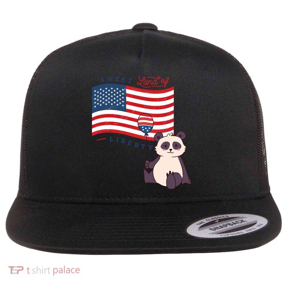 Usa America Sweet Land Liberty Animals Funny Gift Flatbill Hat