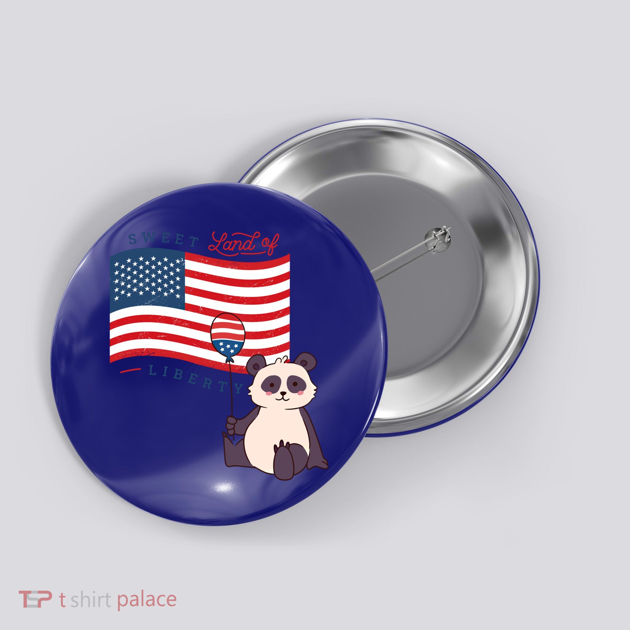Usa America Sweet Land Liberty Animals Funny Gift Button